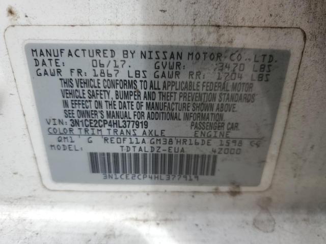 2017 NISSAN VERSA NOTE 3N1CE2CP4HL377919