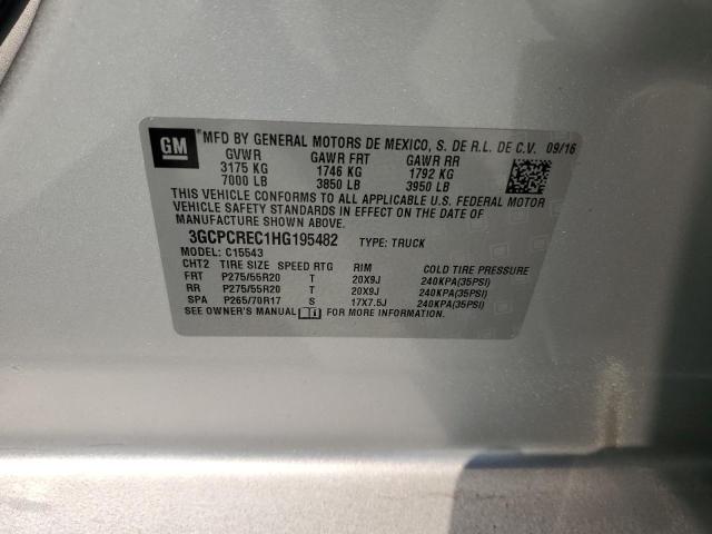 2017 CHEVROLET SILVERADO 3GCPCREC1HG195482
