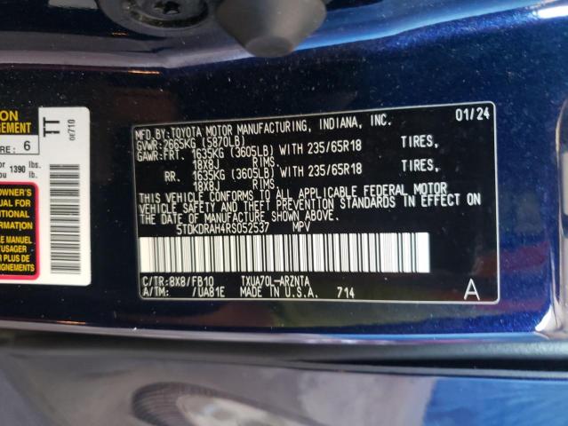 2024 TOYOTA HIGHLANDER LE 5TDKDRAH4RS052537
