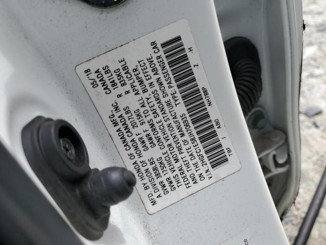 2018 HONDA CIVIC SI 2HGFC1E58JH706935