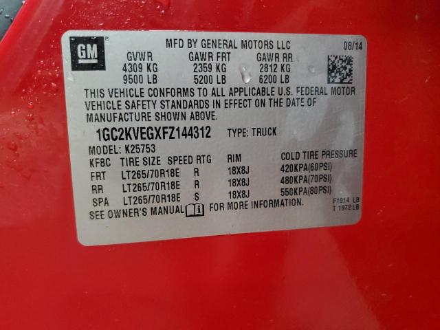 2015 CHEVROLET SILVERADO - 1GC2KVEGXFZ144312