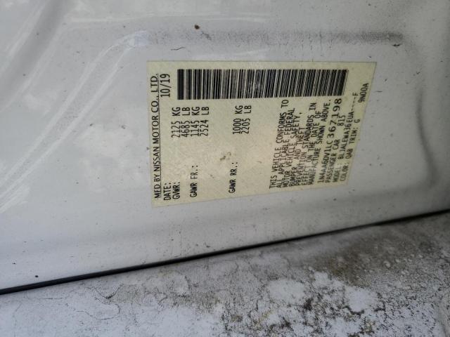 2020 NISSAN MAXIMA SL 1N4AA6DV1LC367198