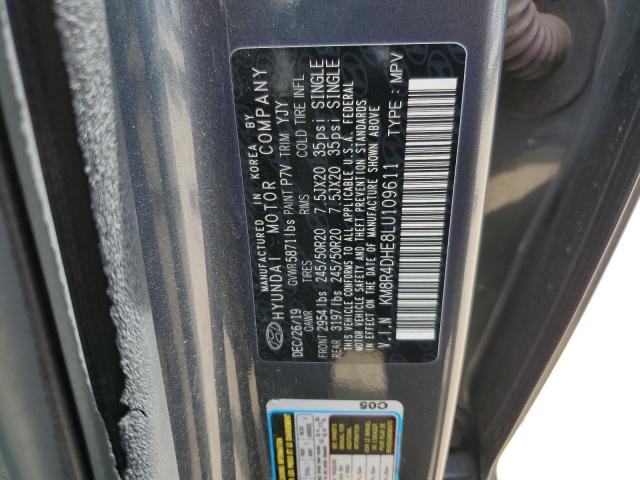 2020 HYUNDAI PALISADE SEL KM8R4DHE8LU109611