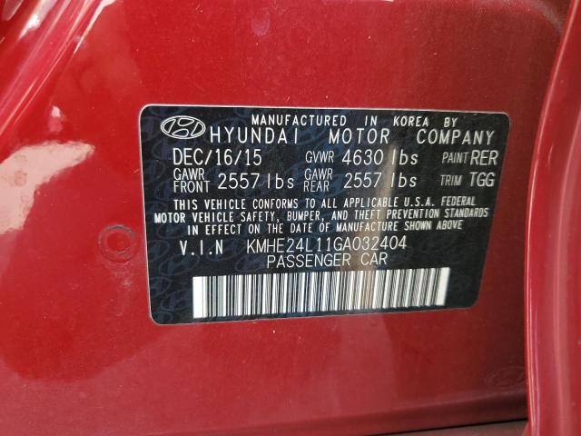 2016 HYUNDAI SONATA HYB - KMHE24L11GA032404