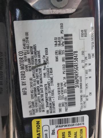 2016 FORD FUSION TITANIUM 3FA6P0K95GR158478
