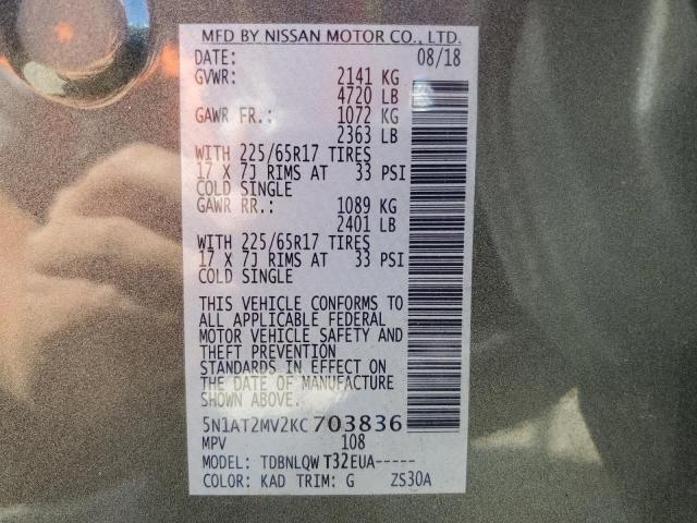 2019 NISSAN ROGUE S - 5N1AT2MV2KC703836
