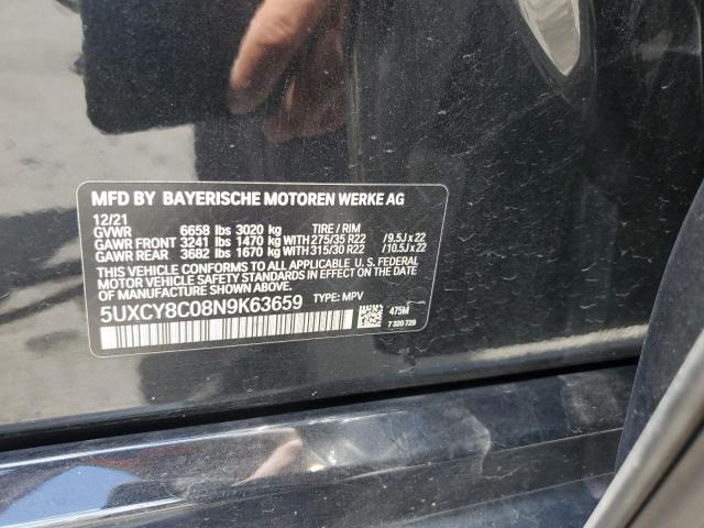 2022 BMW X6 M50I 5UXCY8C08N9K63659