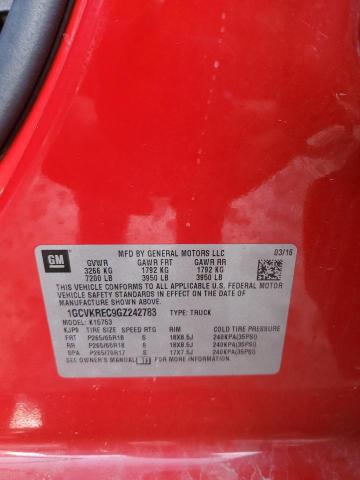 2016 CHEVROLET SILVERADO 1GCVKREC9GZ242783