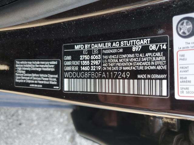 2015 MERCEDES-BENZ S 550 4MATIC WDDUG8FB0FA117249