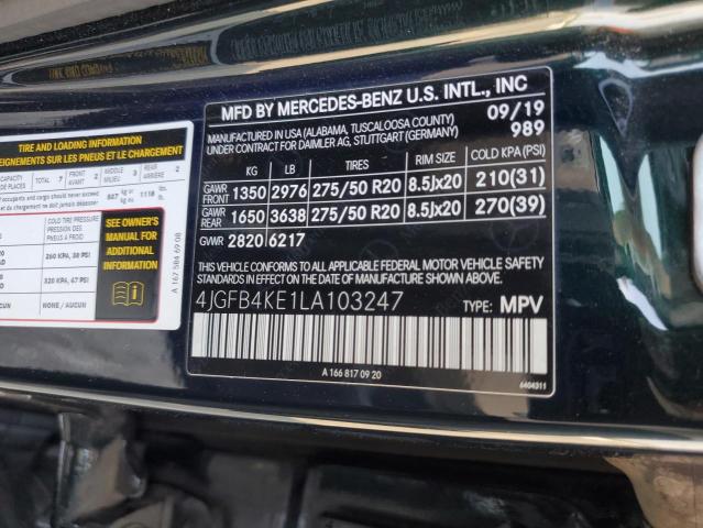 2020 MERCEDES-BENZ GLE 350 4M 4JGFB4KE1LA103247