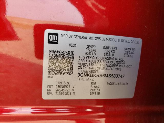 2021 CHEVROLET BLAZER RS - 3GNKBKRS6MS583747