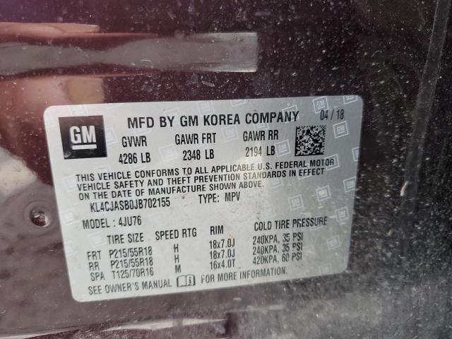 2018 BUICK ENCORE PRE KL4CJASB0JB702155