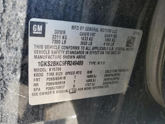 2015 GMC YUKON SLT 1GKS2BKC9FR249489