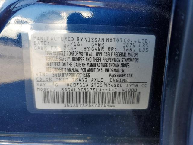 2019 NISSAN SENTRA S 3N1AB7AP8KY271466