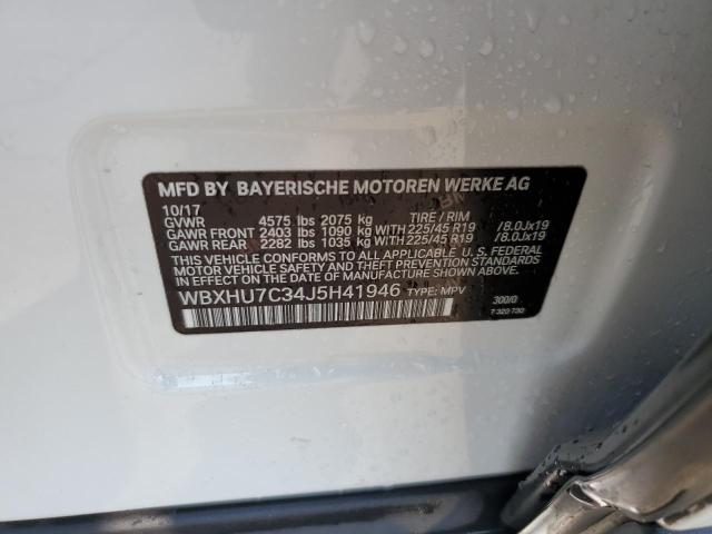 2018 BMW X1 SDRIVE2 WBXHU7C34J5H41946