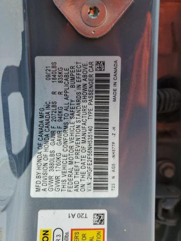 2022 HONDA CIVIC SPOR 2HGFE2F56NH535140