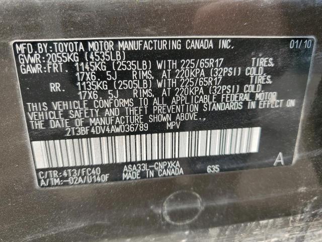 2010 TOYOTA RAV4 - 2T3BF4DV4AW036789