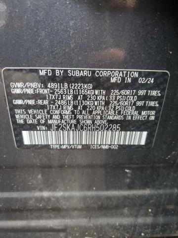 2024 SUBARU FORESTER WILDERNESS JF2SKAJC6RH502285