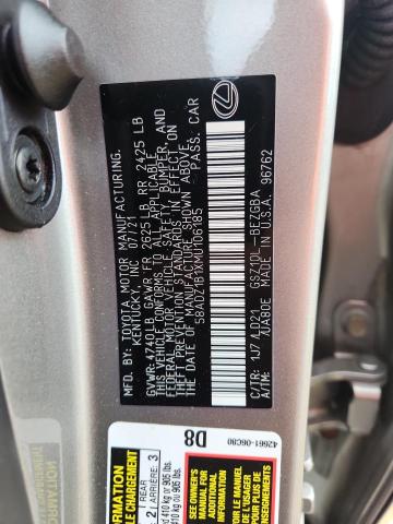 2021 LEXUS ES 350 BASE 58ADZ1B1XMU106185