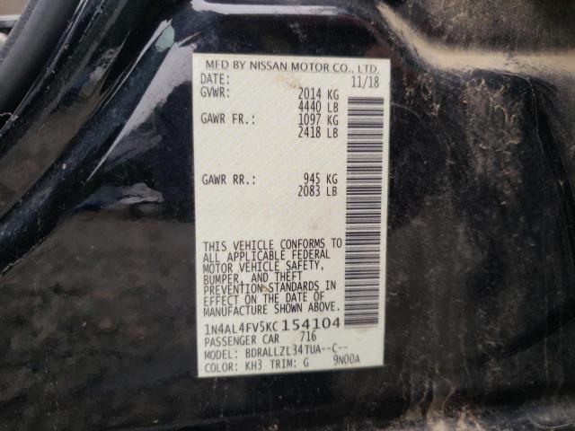 2019 NISSAN ALTIMA EDI - 1N4AL4FV5KC154104