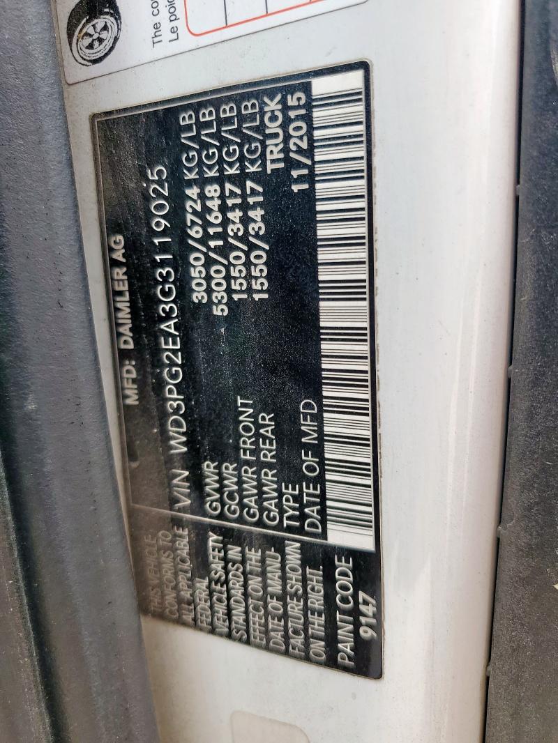 2016 MERCEDES-BENZ METRIS WD3PG2EA3G3119025