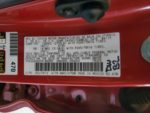2015 TOYOTA TACOMA DOU 3TMJU4GN2FM186955