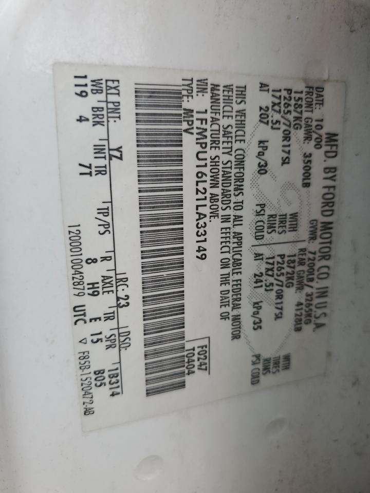 Lot #3286611898 2001 FORD EXPEDITION