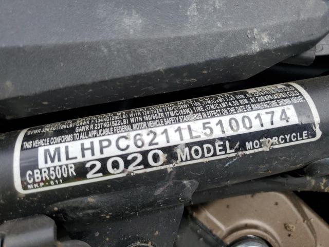2020 HONDA CBR500 R MLHPC6211L5100174