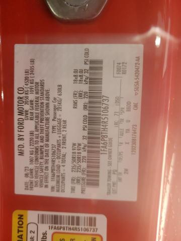 2024 FORD MUSTANG 1FA6P8TH4R5106737