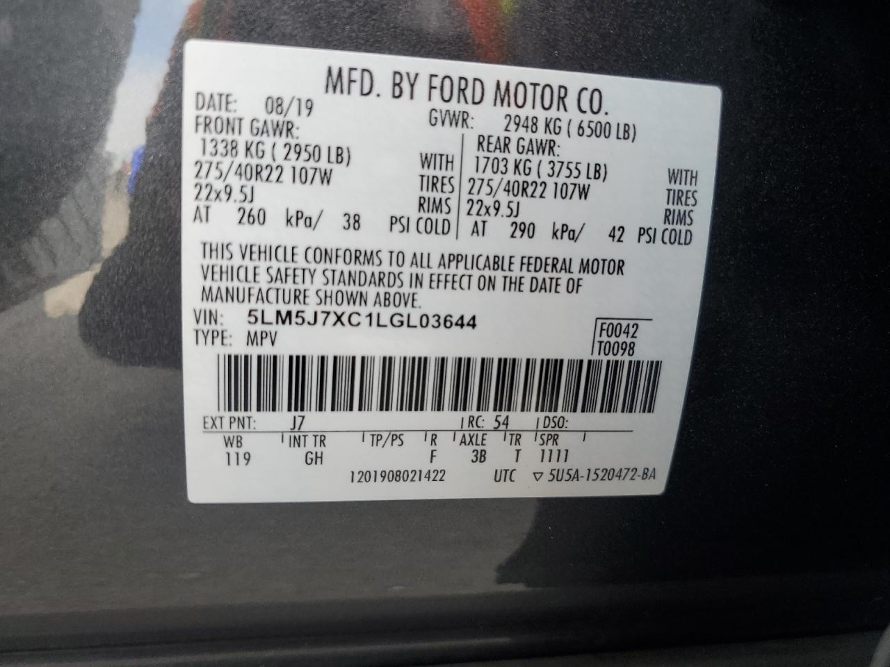 LINCOLN AVIATOR RESERVE