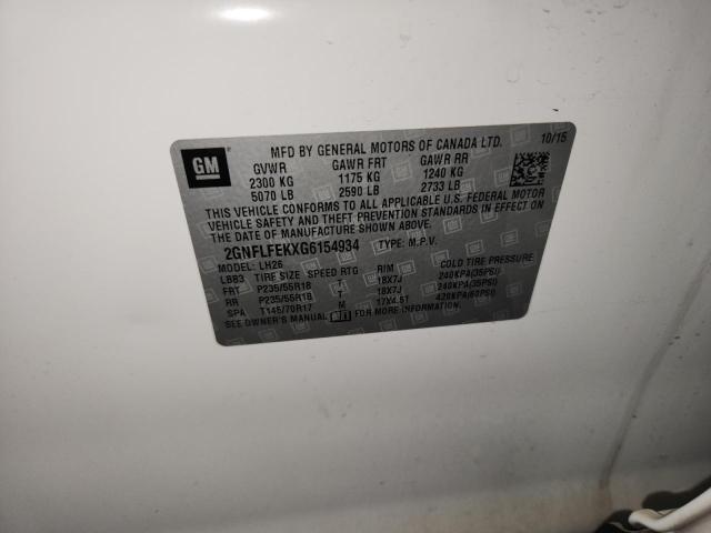 2016 CHEVROLET EQUINOX LT - 2GNFLFEKXG6154934
