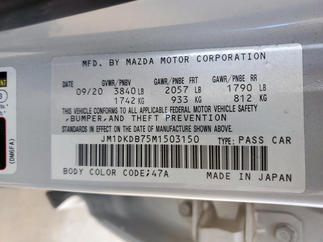 2021 MAZDA CX-3 SPORT JM1DKDB75M1503150