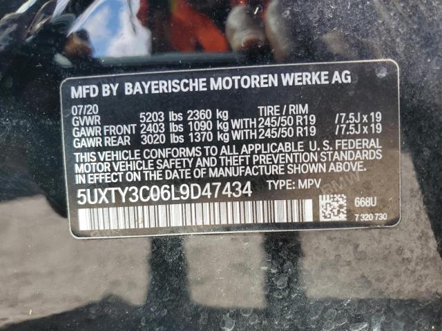 2020 BMW X3 SDRIVE3 5UXTY3C06L9D47434