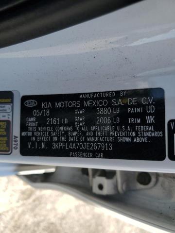2018 KIA FORTE LX 3KPFL4A70JE267913