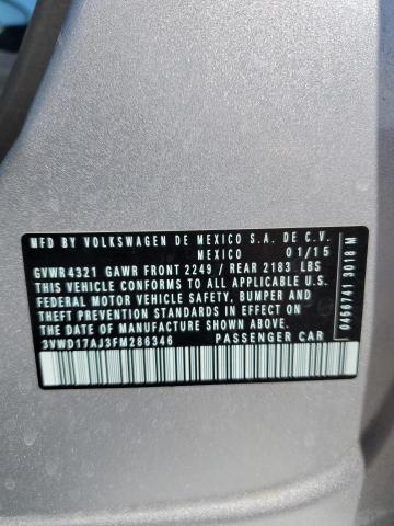2015 VOLKSWAGEN JETTA SE 3VWD17AJ3FM286346