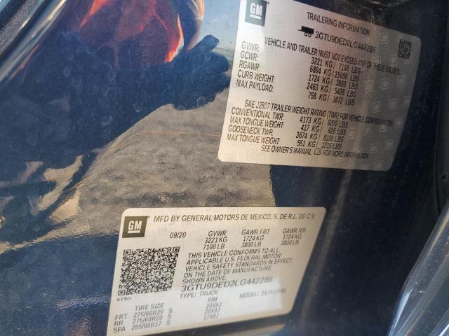2020 GMC SIERRA K15 3GTU9DED2LG442286