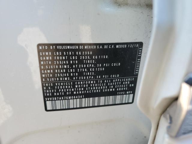 2019 VOLKSWAGEN TIGUAN SE 3VV3B7AX7KM064341