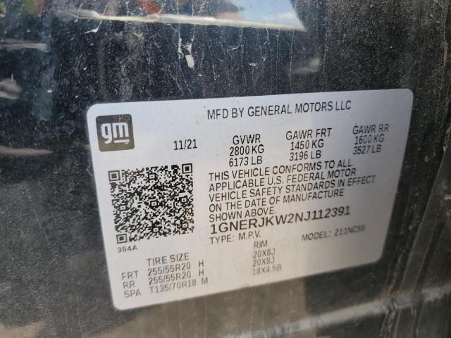 2022 CHEVROLET TRAVERSE R 1GNERJKW2NJ112391