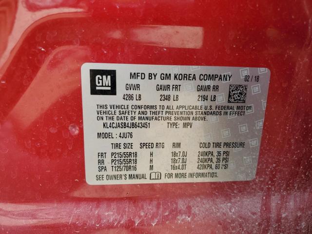 2018 BUICK ENCORE PREFERRED KL4CJASB4JB643451