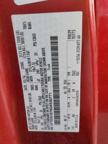 2016 FORD F150 SUPER 1FTEW1EF6GKE82771