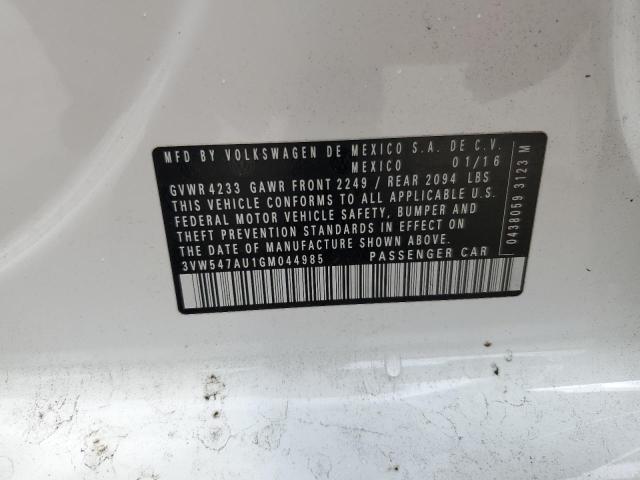 2016 VOLKSWAGEN GTI S/SE 3VW547AU1GM044985