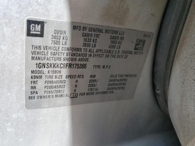 2015 CHEVROLET SUBURBAN K1500 LTZ 1GNSKKKC8FR175386