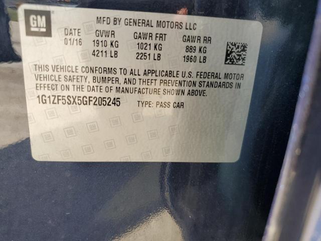 2016 CHEVROLET MALIBU LT 1G1ZF5SX5GF205245