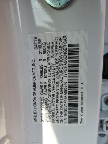 2019 HONDA ACCORD EX 1HGCV1F48KA085876