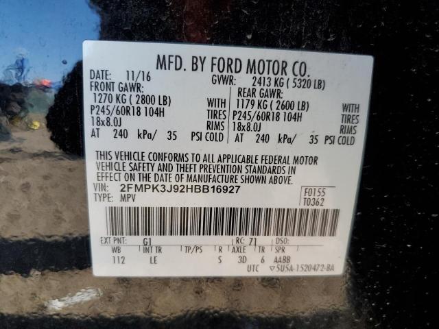 2017 FORD EDGE SEL - 2FMPK3J92HBB16927