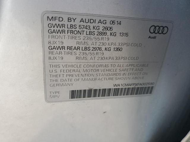 2015 AUDI Q5 TDI PRE WA1CMAFPXFA002590