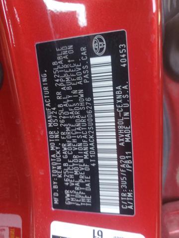 2025 TOYOTA CAMRY XSE 4T1DAACK2SU006276