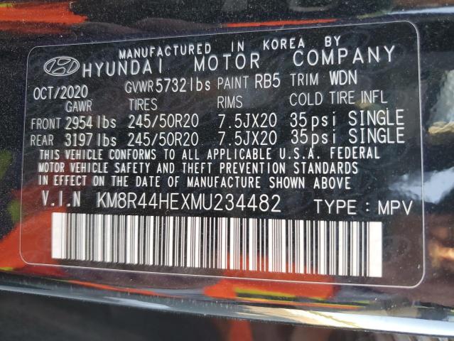 2021 HYUNDAI PALISADE SEL KM8R44HEXMU234482