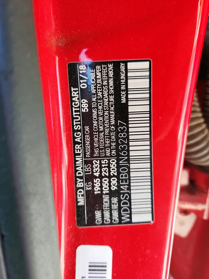2018 MERCEDES-BENZ CLA 250 WDDSJ4EB0JN632837