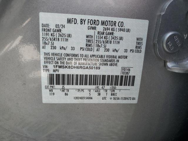 2024 FORD EXPLORER X 1FMSK8DH6RGA50189